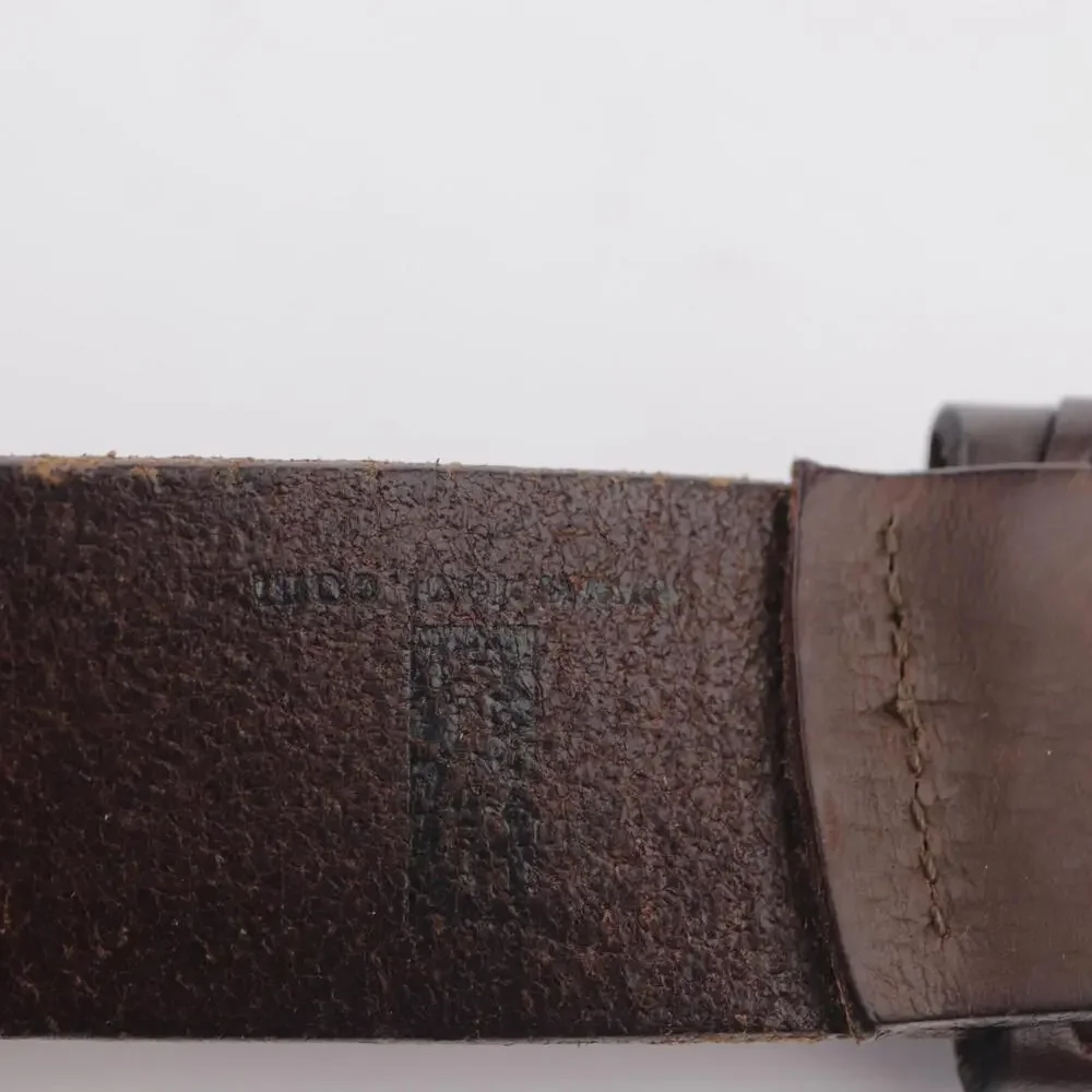 Levis Mens Belt Size 40 Brown Leather‎ Whipstitched Adjustable Casual